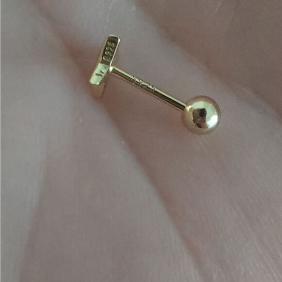 Gold Plated 925 Silver Star Stud Earrings - Picture 6 of 8